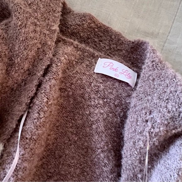 PINK LILY LEAVING LOVELY CARDIGAN - Picture 4 of 7